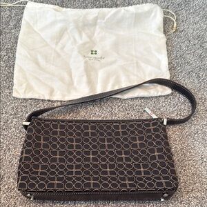 Kate Spade Black Shoulder Bag with Geometric Pattern
